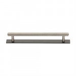 M Marcus Heritage Brass Knurled Design Cabinet Pull with Plate 160mm Centre to Centre